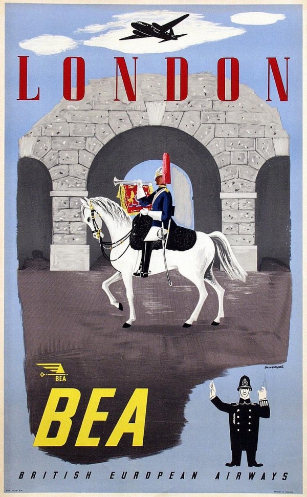 British European Airways London travel poster  Print